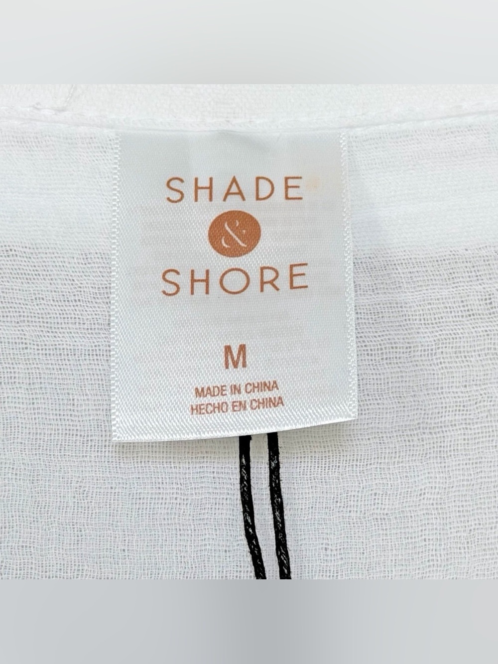Shade & Shore Womens Gauze Cover Up Shirt Dress Size Medium White Sheer Long NWT - Picture 7 of 10
